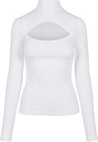 CUT-OUT TURTLENECK - Bluză cu mânecă lungă - white