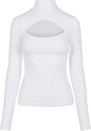 CUT-OUT TURTLENECK - Hosszú ujjú felső - white