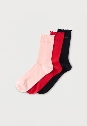 LETTUCE VALENTINE CAPSULE 3 PACK - Zoknik - red/pink/black