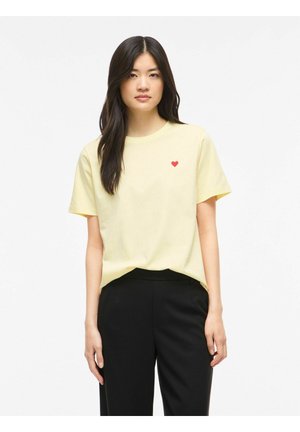 VILA T-SHIRT VIVORA RUNDHALS - T-shirt basique - pastel yellow
