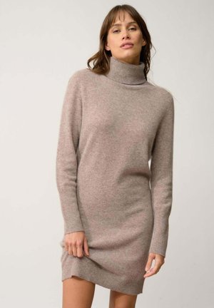 COL ROULÉ - Strickkleid - heather caribou