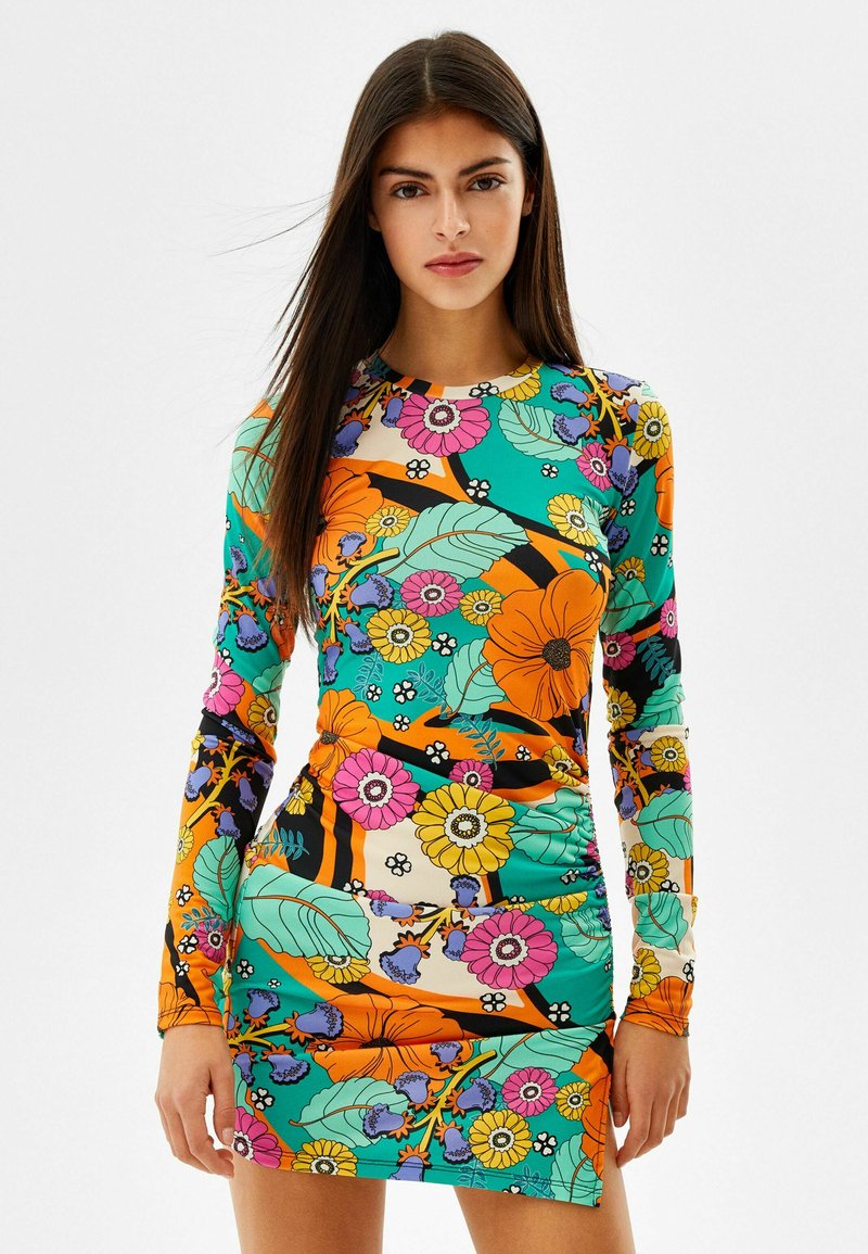 Damen Kleider | Bershka Etuikleidorange - KU35880 Damen Kleider | Bershka Etuikleidorange - KU35880