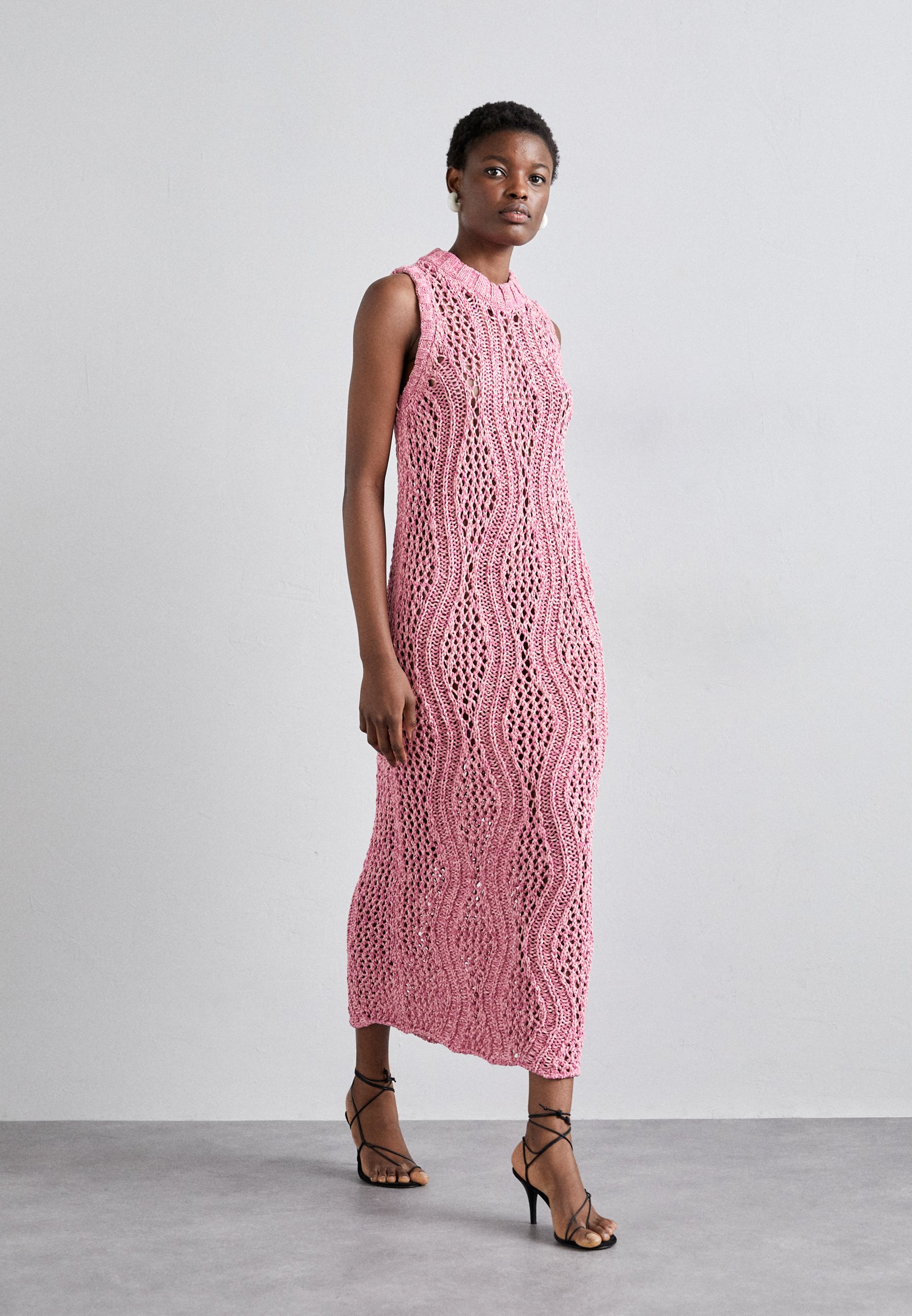 rodebjer pink dress RODEBJER "Julinka Occasion" long pink dress with puff sleeves BOREAL REBORN