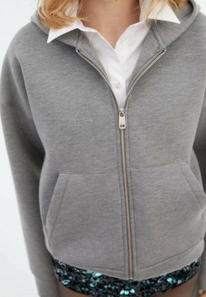 Mikina na zip - grey