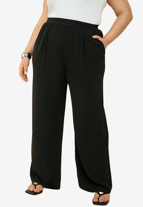 PLUS SIZE FIT - ELASTICATED WAIST WIDE  - Stoffhose