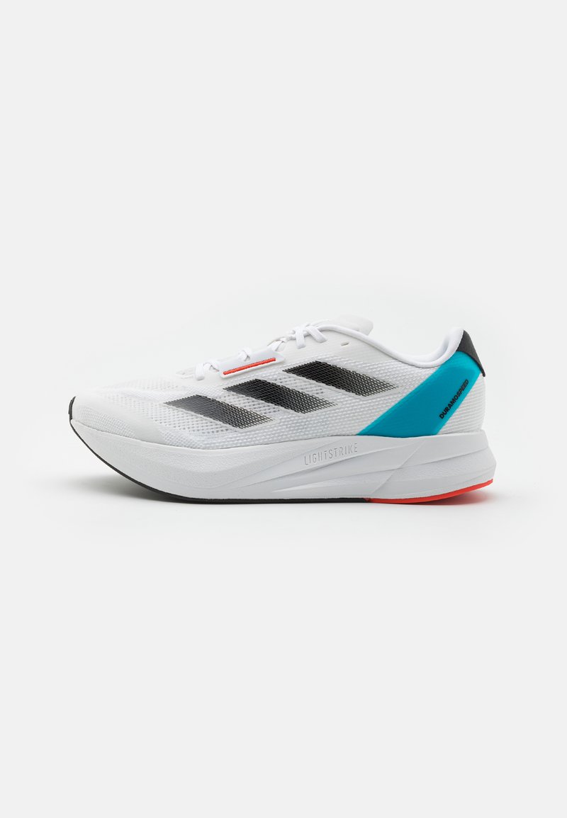 adidas Performance DURAMO SPEED - Chaussures de running sur route - weiß/schwarz/blau