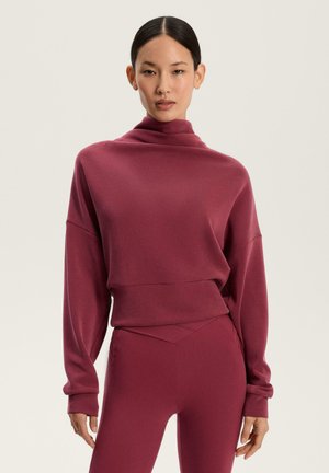 ROLL NECK WITH SOFT-TOUCH - Športni pulover - dark purple