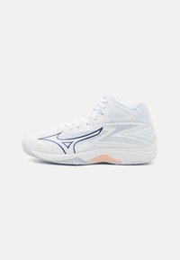 Mizuno - THUNDER BLADE Z MID - Volleybalschoenen - white/halogenblue/peachparfait Miniatuurafbeelding 1