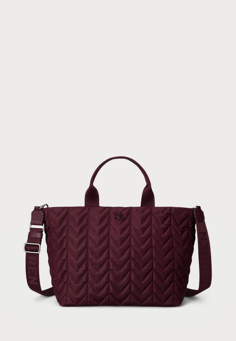 Lauren Ralph Lauren STEVIE QUILTED EXTRA LARGE STEVIE ZIP TOTE BAG - Velika torba - dark garnet