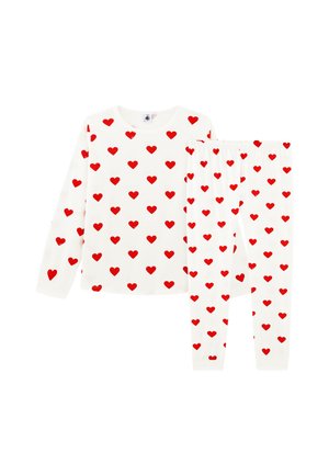 Petit Bateau HEART - Pižamos komplektas - marshmallow/terkuit