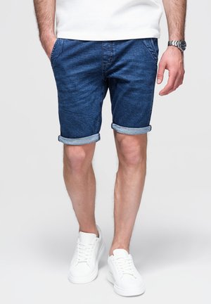 Ombre WITH ROLLED-UP - Jeans Shorts - dark blue