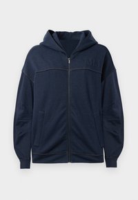 YALE - Majica s kapuljačom i patentnim zatvaračem - blu marino