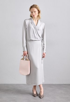 Theory LAPEL WRAP - Bluse - platinum