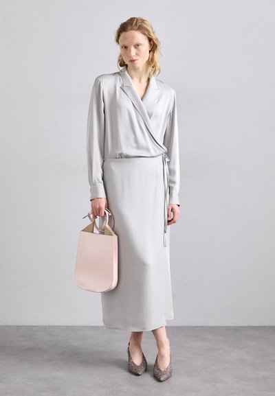 Theory LAPEL WRAP - Blouse - platinum