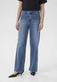Kaffe Trapezaste traperice - medium blue denim