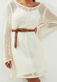 Next PLAITED - Pletený opasok - tan brown