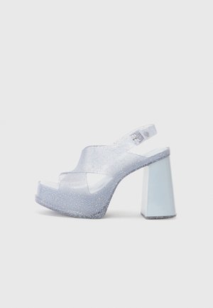 Sandales à talons hauts - clear/blue