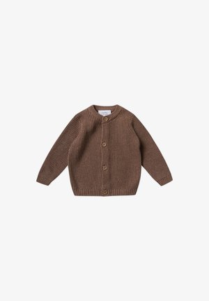 STRICKJACKE FEIN - Strickjacke - nougat melange