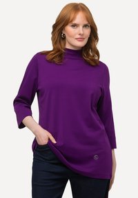 Ulla Popken CLASSIC STEHKRAGEN 3/4-ARM - Langarmshirt - purple