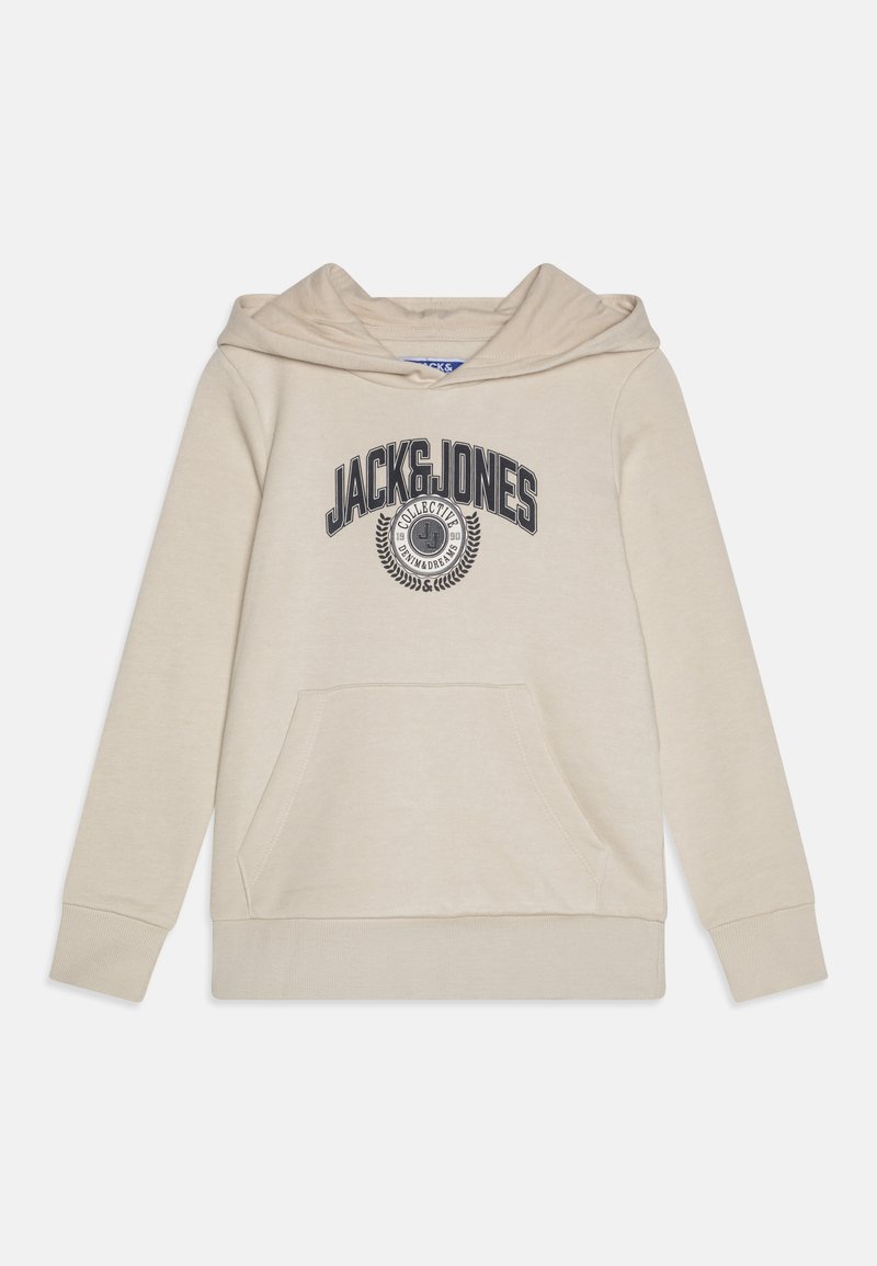 Jack & Jones Junior JJKAM VARSITY BRANDING HOOD - Jersey con capucha - moonbeam
