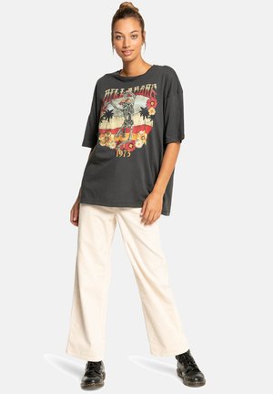Print T-shirt - off black