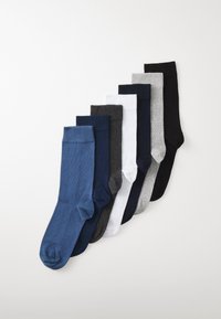 7 PACK - Strømper - white/black/light grey/dark grey/navy