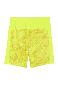 Pantaloni sportivi giallo neon con vita elasticizzata, caratterizzati da un motivo testurizzato in una tonalità più chiara di giallo sul retro.