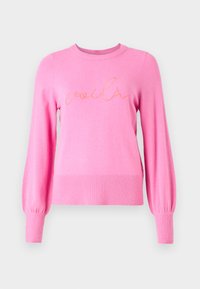 ONLIB O NECK - Strikkegenser - fuchsia pink/fiery coral