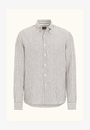 Oscar Jacobson, REG FIT STRIPED - Vapaa-ajan kauluspaita - basket beige