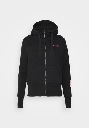 Felpa con zip - black