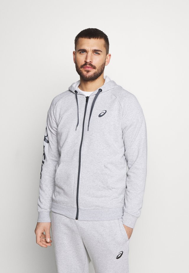 BIG HOODIE - veste en sweat zippée - mid grey heather/dark grey