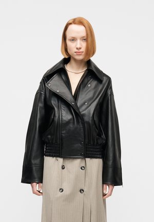 LAILA - Δερμάτινο μπουφάν - black