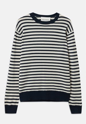STRIPED CREW NECK - Pulover - dark night