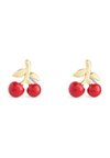 VINTAGE CHERRY STUD - Pendientes - red