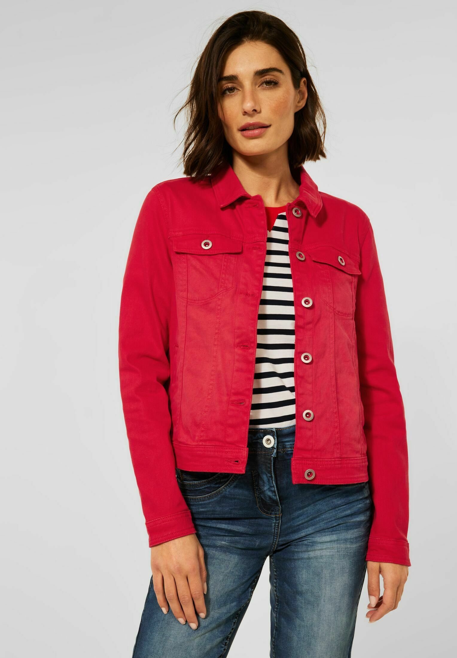 Cecil Denim jacket - rot/dark red 