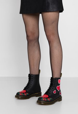 Lace-up ankle boots - black