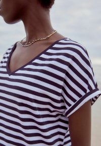 Next V-NECK CAPPED SLEEVE  - Džersio suknelė - navy white