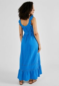 JoJo Maman Bébé FLUTTER SLEEVE MATERNITY REGULAR FIT - Maxi ruha - blue