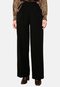 LOOSE WITH PLEATS - Püksid - black