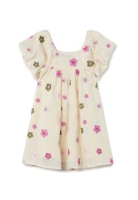 OVS WITH SMALL FLOWERS EMBROIDERY. - Vestido informal - cream white