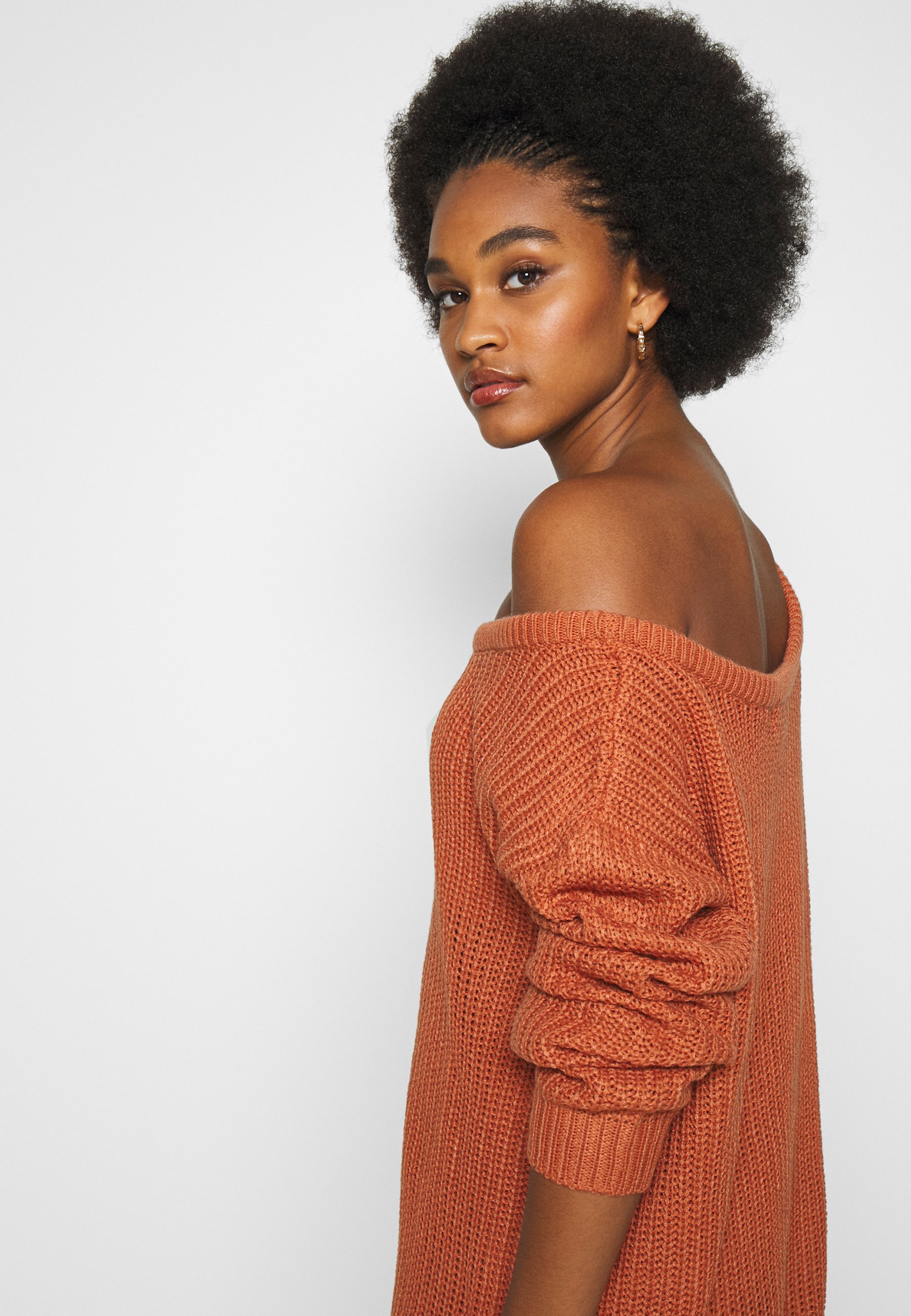 rust jumper dress