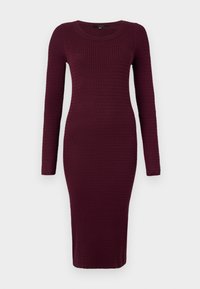 Vero Moda VMSILJE ONECK CABLE  - Strikket kjole - winetasting