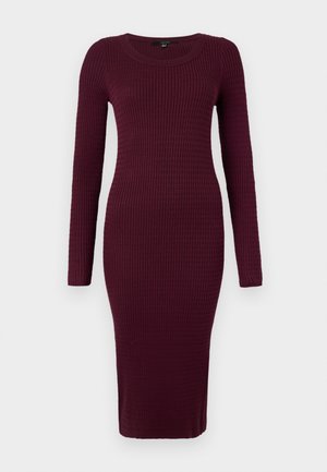 Vero Moda VMSILJE ONECK CABLE  - Gebreide jurk - winetasting