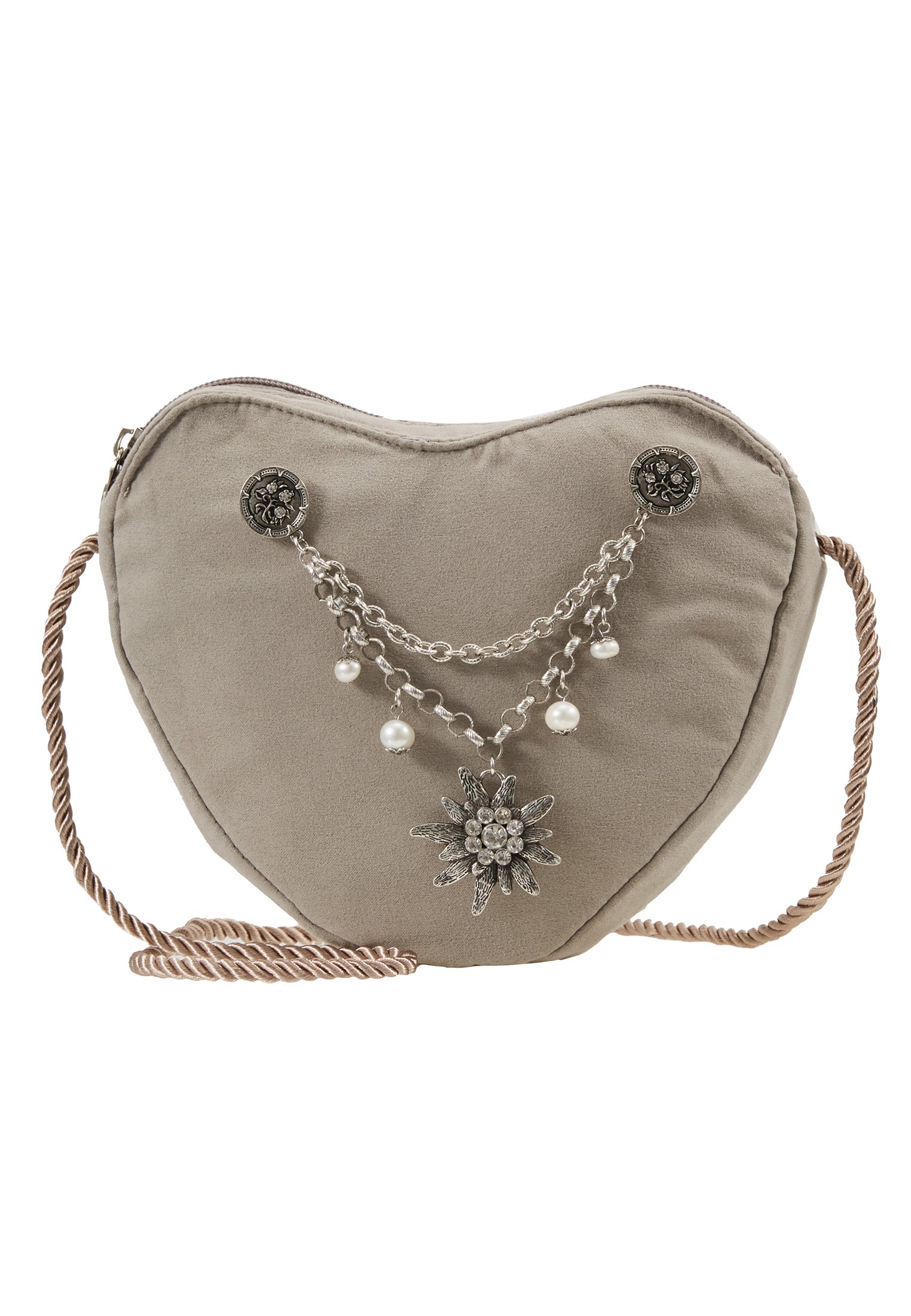 Alpenflüstern HERZTASCHE CHARIVARI Skulderveske taupe Alpenflüstern Skulderveske schwarz Zalando.no
