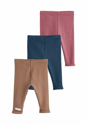 3 PACK - Leggings - Pantaloni - navy blue brown