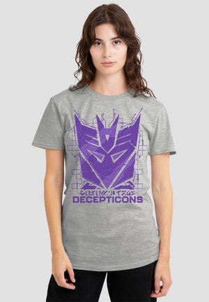 TRANSFORMERS GENERATIONS DECEPTICON TECH ICON LOGO - Print T-shirt - mottled light grey