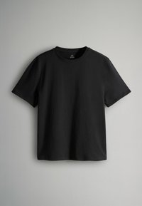 THE SET RELAXED SHORT SLEEVE 5 PACK - Jednoduché tričko - black berry red taupe brown white stripe