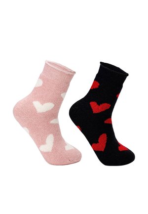 SET OF 2 - Socken - rosa schwarz