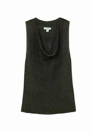 Reiss, REGULAR FIT - SIMONE COWL-NECK METALLIC-KNIT SLEEVELESS TOP - Strickpullover - green