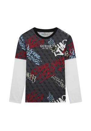 T-shirt à manches longues - mehrfarbig/grau